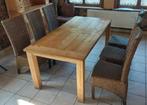 LANDELIJKE SET VAN 6 ROTAN EETKAMERSTOELEN BRUIN, Huis en Inrichting, Stoelen, Ophalen, Bruin, Riet of Rotan, Zo goed als nieuw