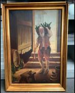 Oude schilderij op doek, Ophalen
