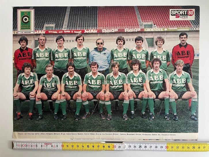 Poster Cercle Brugge 1980-81 (Sport 80), Verzamelen, Sportartikelen en Voetbal, Zo goed als nieuw, Poster, Plaatje of Sticker
