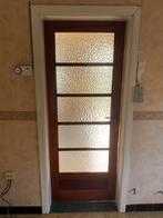 Binnendeur in glas en hout, Ophalen, Gebruikt, Glas, Binnendeur