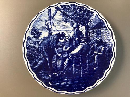 Mooi sierbord in Delfts blauw, gebroeders Boch, La Louvière, Antiek en Kunst, Antiek | Wandborden en Tegels, Ophalen of Verzenden
