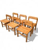6  vintage Edvin helseth stoelen, Gebruikt, Bruin, Vijf, Zes of meer stoelen, Hout
