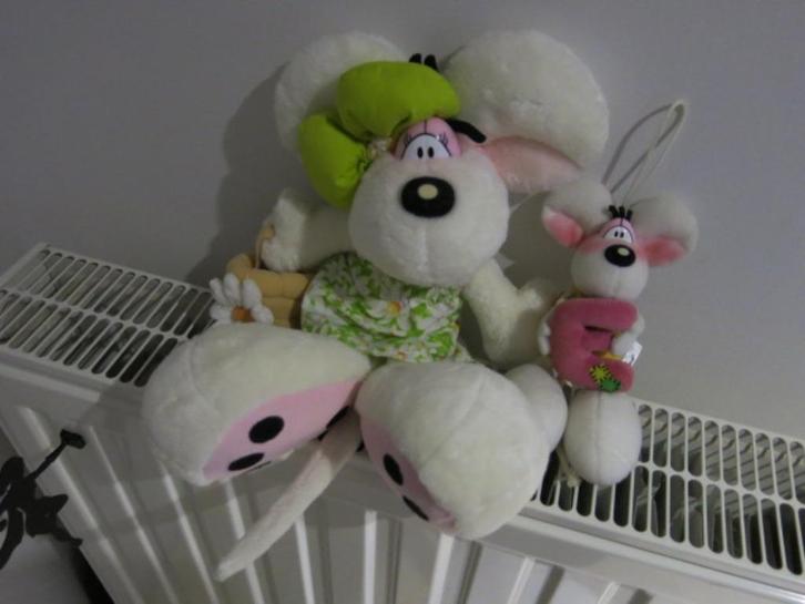 Knuffels Diddl E en Diddlina bloemetjes, Verzamelen, Diddl, Zo goed als nieuw, Knuffel, Diddlina, Ophalen of Verzenden