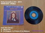 Vicky Leandros Après toi 45T - 1972, CD & DVD, 7 pouces, Utilisé, Enlèvement ou Envoi, Single