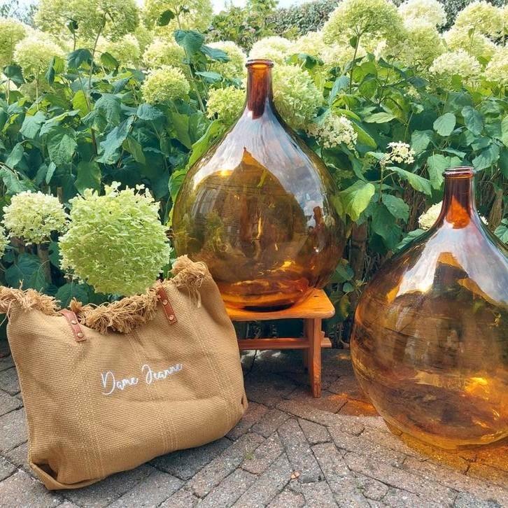 amberkleurige Dame jeanne, Tuin en Terras, Bubbelbaden en Hottubs, Gebruikt, Ophalen