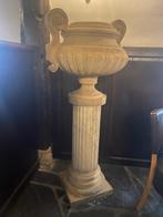bloempot op sokkel, Tuin en Terras, Ophalen, Steen, Gebruikt, Tuin