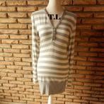 (77)- robe femme t.40 blanc et gris - tom tailor -, Kleding | Dames, Jurken, Maat 38/40 (M), Wit, Ophalen of Verzenden, Zo goed als nieuw