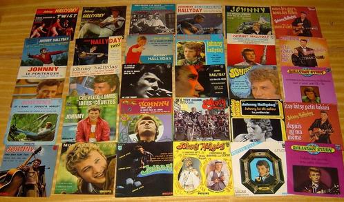 Johnny Hallyday Lot de 30 disques 45 tours originaux, Cd's en Dvd's, Vinyl Singles, Gebruikt, EP, Pop, Ophalen of Verzenden