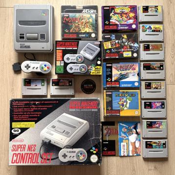 Super Nintendo-console + spellen  beschikbaar voor biedingen