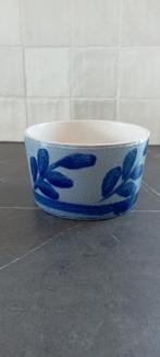 Pot ancien en poterie émaillée au sel bleu gris d'Alsace, Enlèvement ou Envoi