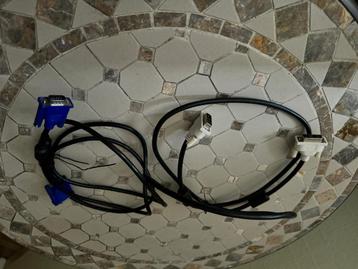 3 VGA monitor kabels – zwart - 1.5 meter - per lot 10€ beschikbaar voor biedingen