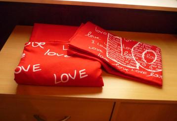 Eenpersoons rode Love dekbedovertrek set Cinderella beschikbaar voor biedingen