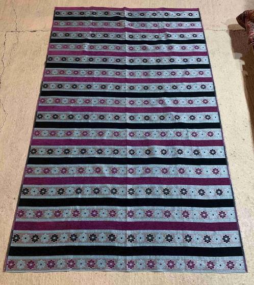 Grand foulard sprei streep met bloem subtiele glans 244/146, Maison & Meubles, Accessoires pour la Maison | Plaids & Couvertures