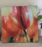 Schilderij op doek tulpen, Antiek en Kunst, Ophalen of Verzenden
