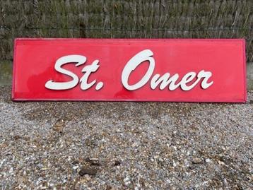 MAN CAVE-ITEM POPERINGE UITHANGBORD Café ST.OMER" DEN STOMER beschikbaar voor biedingen