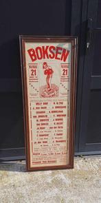 Boksposter, boks affiche van bokswedstrijden uit 1951👊, Ophalen, Met lijst, Sport, A1 t/m A3