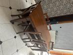 Vend table de salle à manger et 6 chaises, Maison & Meubles, Chêne, Rectangulaire, 50 à 100 cm, Enlèvement