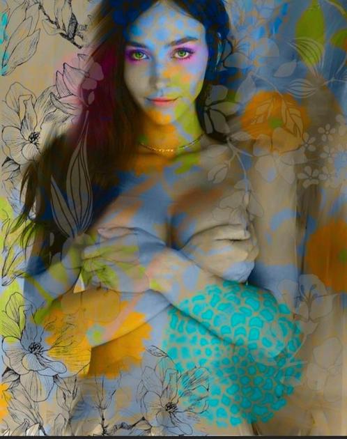 NUSH MENNA "INTIMO", Antiek en Kunst, Kunst | Schilderijen | Modern, Ophalen