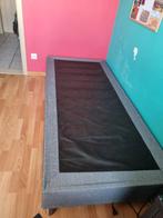 Eenpersoonsbed boxspring grijs, Huis en Inrichting, Slaapkamer | Boxsprings, Ophalen, Gebruikt, 90 cm, Eenpersoons
