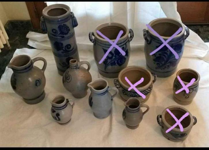 Récipients en grès, Antiquités & Art, Antiquités | Céramique & Poterie, Enlèvement ou Envoi