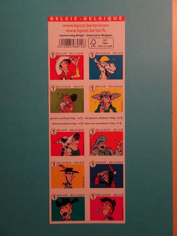 Feuillet 10 timbres - Personnages Lucky Luke, Collections, Personnages de BD, Neuf, Image, Affiche ou Autocollant, Autres personnages
