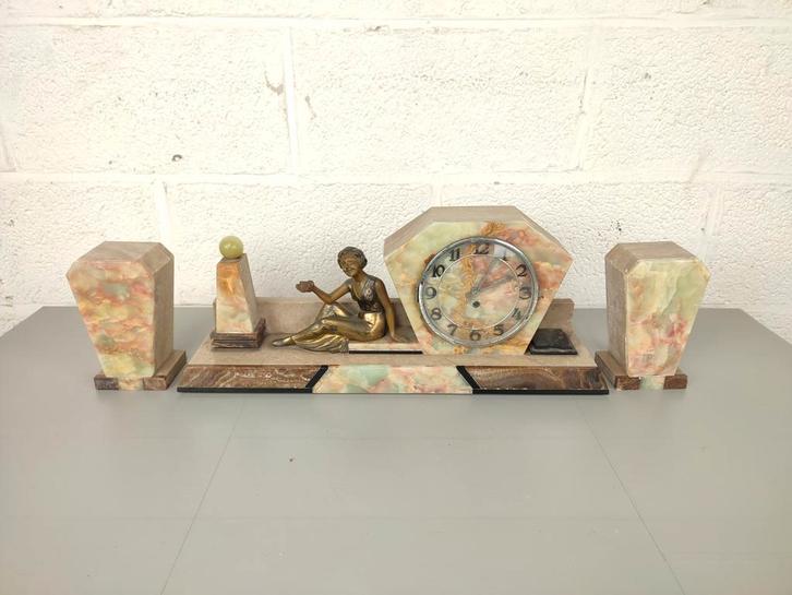 Marmeren art deco klokstel, Antiek en Kunst, Antiek | Klokken, Ophalen