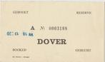 billet de voyage Douvres-Ostende car ferry, Reis Biljet, Utilisé, Enlèvement ou Envoi