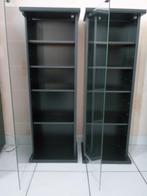 cd kast met glazen deur - 2 stuks, Huis en Inrichting, Woonaccessoires | Cd- en Dvd-rekken, Ophalen, Zo goed als nieuw, Cd's of Dvd's