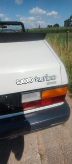Saab 900 classic Turbo Cabrio, Auto's, Cabriolet, Wit, Leder, Saab 900