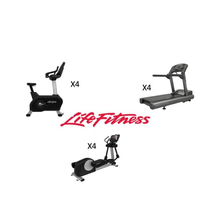 LIFE FITNESS – 12-DELIG CARDIO SET, Sport en Fitness, Fitnessmaterialen, Zo goed als nieuw, Overige typen, Armen, Benen, Borst