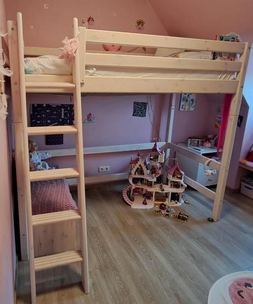 Hoogslaper + zitbank, Kinderen en Baby's, Kinderkamer | Stapelbedden en Hoogslapers, Zo goed als nieuw, Hoogslaper, Ophalen