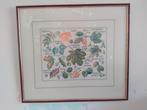 Groot, ingelijst borduurwerk, plantkunde, Hobby & Loisirs créatifs, Broderie & Machines à broder, Enlèvement