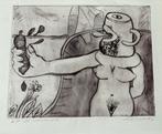 Gravure de Fred Bervoets 1972 « Le tueur à saucisses », Antiquités & Art, Art | Eaux-fortes & Gravures, Enlèvement ou Envoi