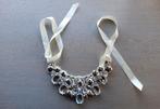 Halsband halsketting kristallen super mooi nieuw one size, ANDERE, Verzenden, Wit, Overige typen
