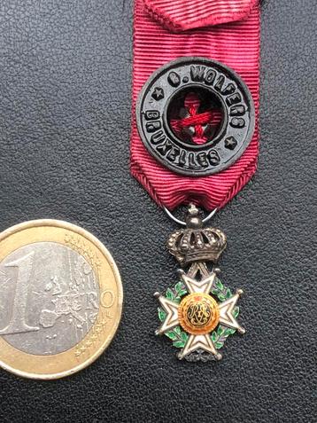WOLFERS MINIATURE VARIANTE EXCEPTIONNELLE LEOPOLD 1, Enlèvement ou Envoi, Ruban, Médaille ou Ailes