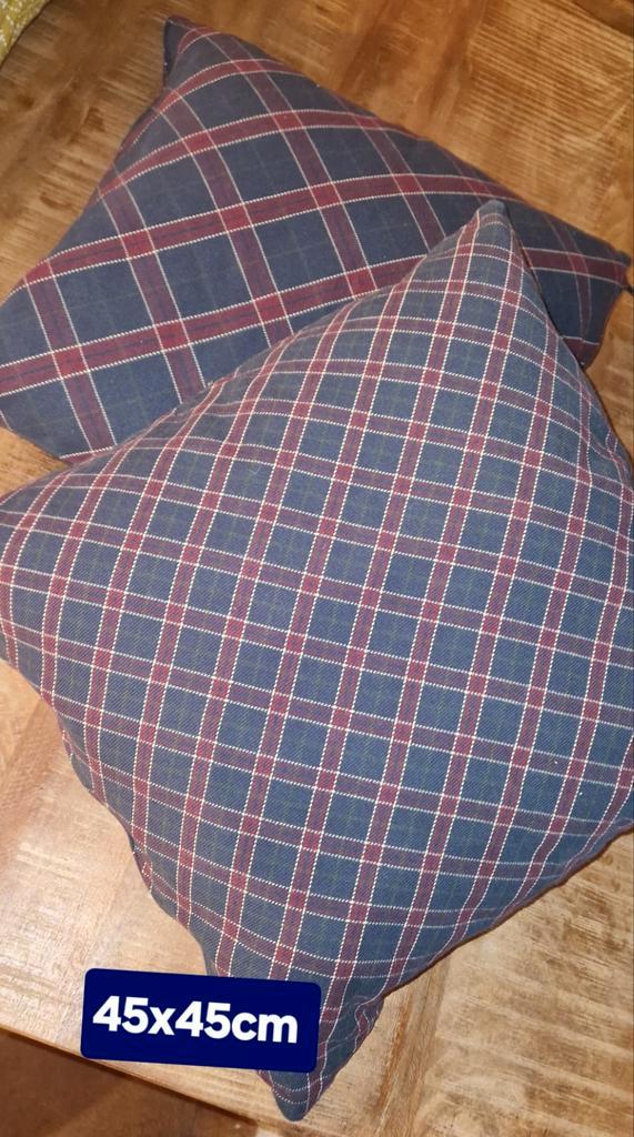 Kussens, Huis en Inrichting, Woonaccessoires | Kussens, Zo goed als nieuw, Blauw, Vierkant, Ophalen of Verzenden