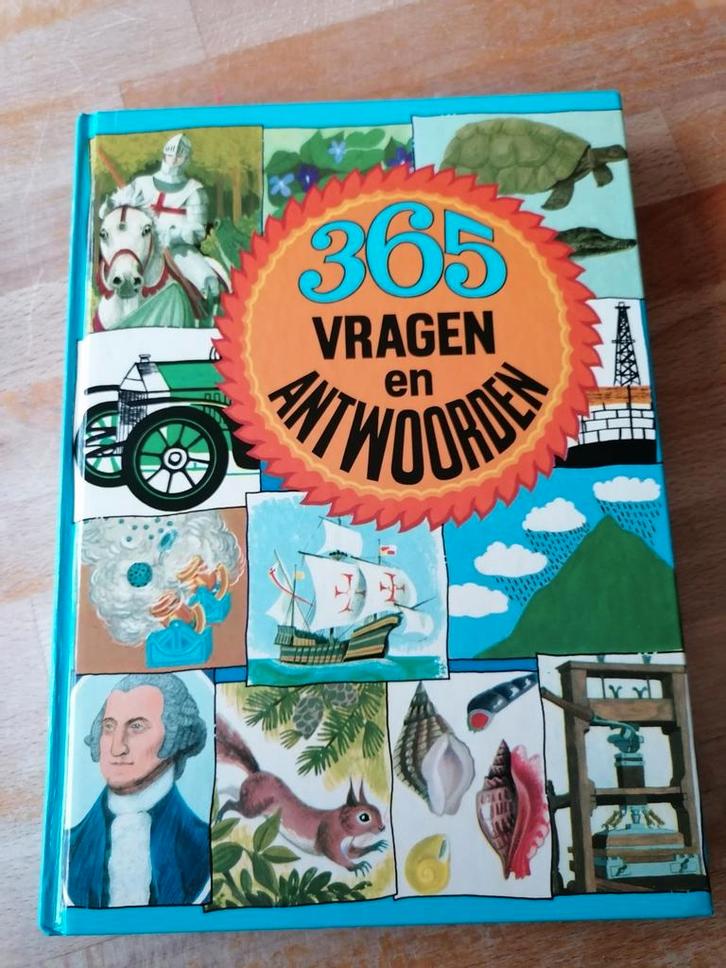 Vintage boek - 365 vragen en antwoorden, Boeken, Kinderboeken | Jeugd | 10 tot 12 jaar, Zo goed als nieuw, Ophalen of Verzenden