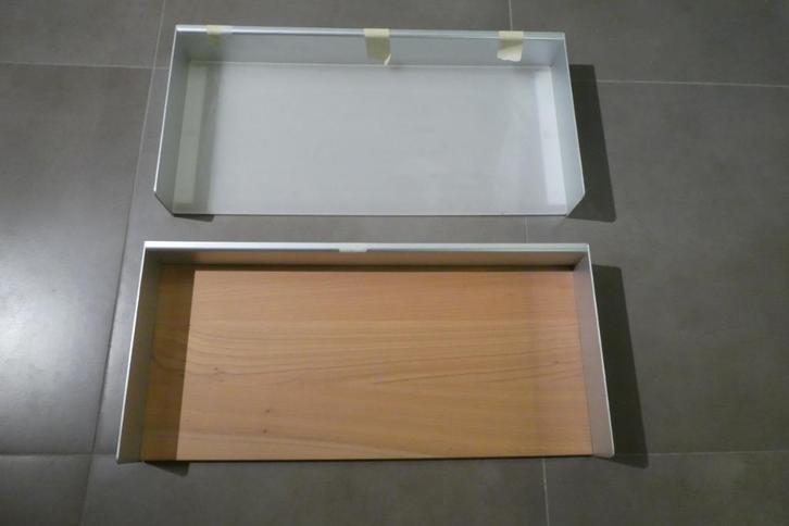 Lot de 2 Etagères Mural Merisier Plaqué/Métal NEUF !, Maison & Meubles, Accessoires pour la Maison | Étagères murales & Rayons de bibliothèque