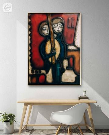  Origineel schilderij 60x80 cm – handgemaakt en gesigneerd beschikbaar voor biedingen
