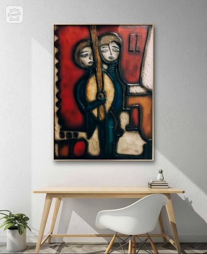 Origineel schilderij 60x80 cm – handgemaakt en gesigneerd, Antiek en Kunst, Kunst | Schilderijen | Modern, Ophalen of Verzenden