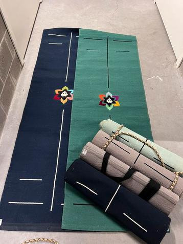 Yoga matten 6mm (x 10) 8 mm (x 3) puur katoen met antislip beschikbaar voor biedingen