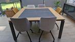 Eettafel vierkant 160/160, Huis en Inrichting, Ophalen, Gebruikt, 150 tot 200 cm, Vierkant