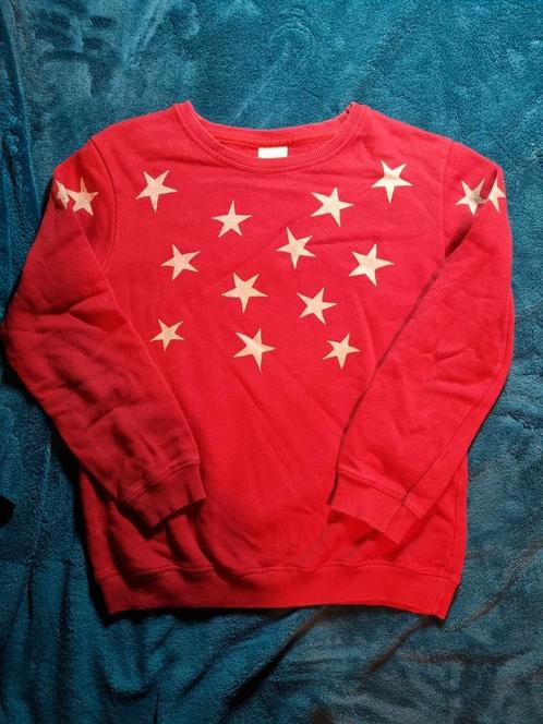 Bordeauxrode gevoerde trui met glitter sterretjes, Zara, 140, Kinderen en Baby's, Kinderkleding | Maat 140, Zo goed als nieuw