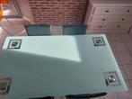 Table + chaise 80€ prix  fix, Enlèvement ou Envoi, Verre