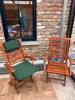 Chaises en teck - jamais servi - 2 pliables - 4 empilables, Enlèvement, Comme neuf
