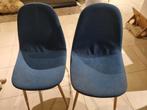 2 kuipstoeltjes blauw, Huis en Inrichting, Stoelen, Ophalen, Gebruikt, Twee, Blauw