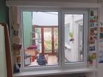 Raam+kantelraam wit PVC, Doe-het-zelf en Bouw, Ophalen, Gevelraam of Ruit, Gebruikt, 120 tot 160 cm