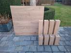 Multifunctionele massief eiken eettafel/salontafel, Ophalen of Verzenden, Zo goed als nieuw