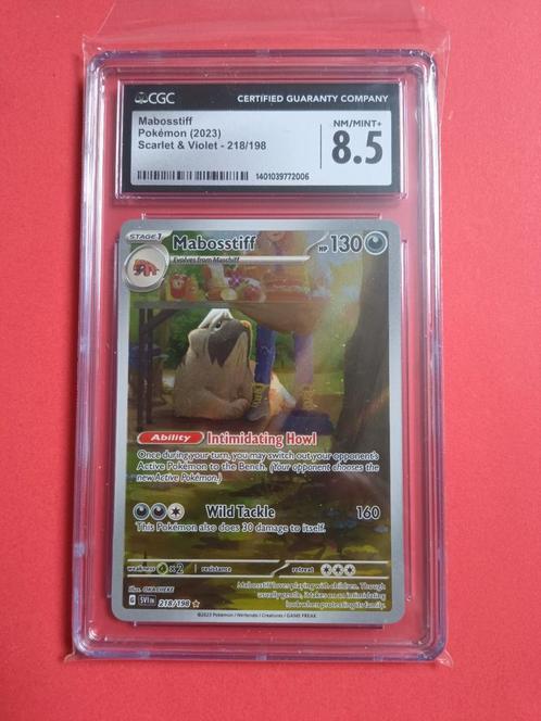 218 Mabosstiff - Scarlet & Violet - Pokémon, Hobby en Vrije tijd, Verzamelkaartspellen | Pokémon, Nieuw, Losse kaart, Foil, Verzenden