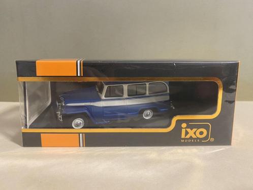 1:43 Ixo CLC261 1960 Willys Jeep Station Wagon met.blauw, Hobby en Vrije tijd, Modelauto's | 1:43, Nieuw, Auto, Ophalen of Verzenden